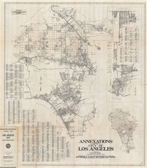 1933 Automobile Club of Southern California Map of Santa Monica and Beverly Hills