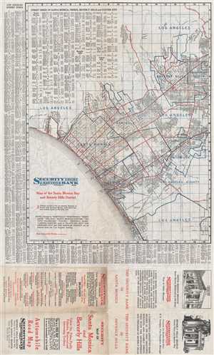 1924 Clason City Map or Plan of Santa Monica and Beverly Hills, California