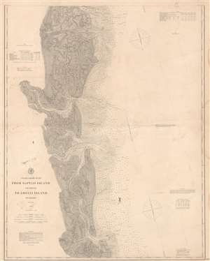 1888 U.S.C.G.S. Map of Jekyll Island, Cumberland Island, and Amelia Island