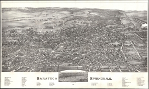 1888 Burleigh Bird's-Eye View of Saratoga Springs, New York