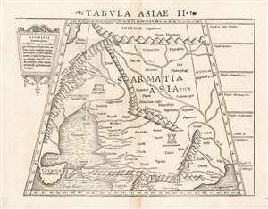 1552 Ptolemaic Map of Asian Sarmatia
