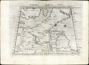 1561 Ruscelli Map of Eastern Europe as it was Known to Ptolemy