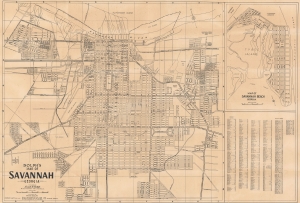 1945 Dolph City Plan or Map of Savannah, Georgia