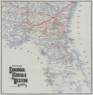 1882 Rand Avery Railroad Map of Florida and Georgia