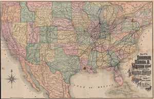 1883 Rand McNally Railroad Map of the Savannah, Florida and Western Railway