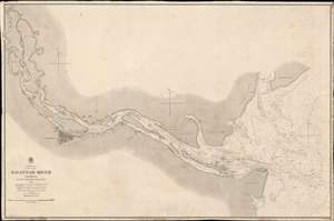 1861 Admiralty Civil War Blockade Runner Map of the Savannah River, Georgia