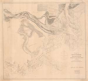 1862 U.S. Coast Survey Map of the Savannah River and Wassaw Sound