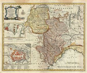 1747 Bowen Map of Savoy and Piedmont, Italy