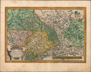 1595 Ortelius Map of Central-Eastern Germany (Saxony, Thuringia, Brandenburg)