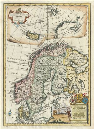 1747 Bowen Map of Scandinavia (Norway, Sweden, Finland and Denmark)