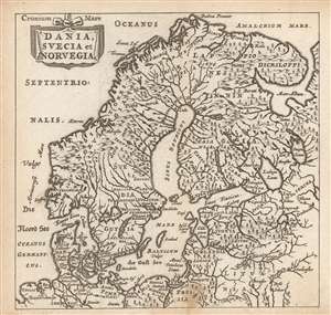 1661 Elzevir / Cluver map of Scandinavia