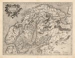 1595 Mercator Map of Scandinavia: First Atlas Edition