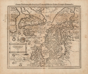 1598 Munster View of Scandinavia, the North Atlantic, and the Arctic