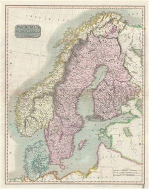 1814 Thomson Map of Scandinavia