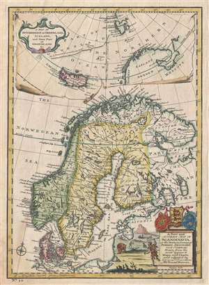 1747 Bowen Map of Scandinavia (Norway, Sweden, Finland and Denmark)