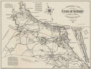 1930 Bailey Pictorial City Plan or Map of Scituate, Massachusetts