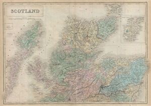1851 Black Map of Northern Scotland