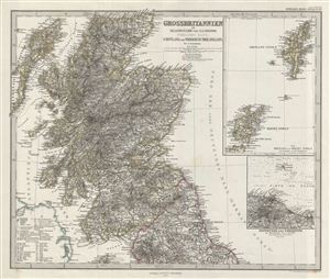 1873 Stieler Map of Scotland