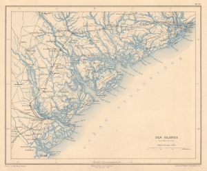 1890 Vorzet Map of the Sea Islands, South Carolina