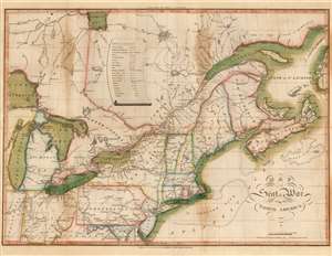 1815 Melish Map of the Northeastern U.S. during the War of 1812