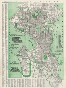1913 Bekins Map of Seattle, Washington