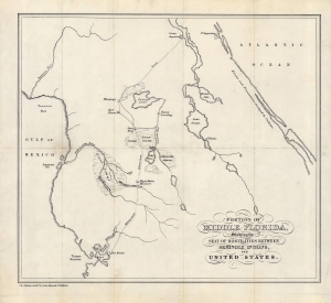 1839 Jobbins Map of Central Florida, Second Seminole War