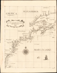 1646 / 1661 Dudley Map of North America East Coast