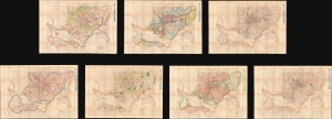 1925 Japanese Urban Planning Wall Maps of Seoul (Keijo), Colonial Korea