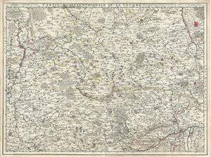 1704 De L'isle Map of Swabia, Germany