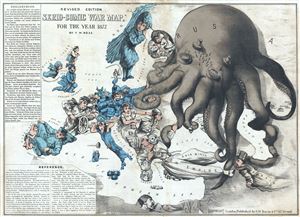 1877 Serio-Comic Frederic Rose Map of Europe (revised edition)