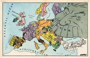 1952 Low Serio-Comic Map of Europe