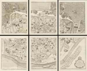 1788 / 1888 Lopez Six-Sheet City Plan or Map of Seville, Spain