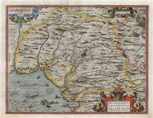 1581 Ortelius Map of Seville, Andalusia