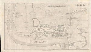 1861 Becker Map of Shanghai, China
