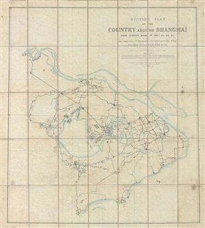 1865 'Chinese Gordon' Case Map of Shanghai, China, and Vicinity