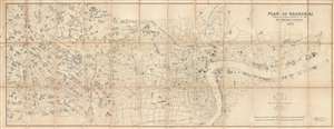 1923 Municipal Council Map of Shanghai w/ manuscript additions