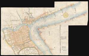 1874 Sudo / Tadamichi Manuscript Map of Shanghai, China