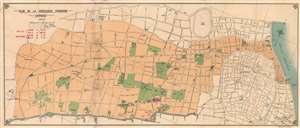 1920 T'ou-sè-wè Map of the French Concession, Shanghai, China