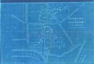 1925 Cyanotype Map of the NWK Mills Shanghai - beginning of May Thirtieth Movement