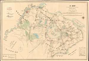 1893 Wade and Villard Hunting Map of Shanghai and its Environs