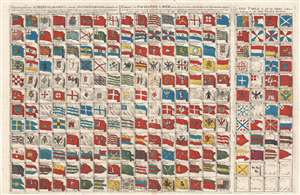 1720  Van Keulen Flag Chart w/Pirate Flags