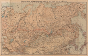 1919 Stanford Map of Russia and the Trans-Siberian Railway