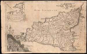 1747 Basire / Cellarius Map of Sicily