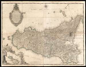 1779 Orcel / Schmettau Folding Wall Map of Sicily, Italy