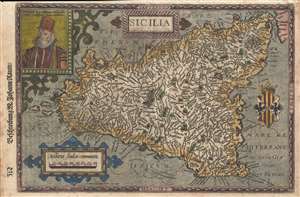 1600 Quad Map of Sicily, Italy
