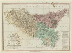 1799 Mylne and Laurie and Whittle Map of Sicily