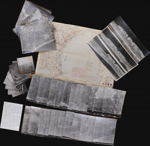 1943 British Archive of a Map and Photographs to Plan for the Invasion of Sicily