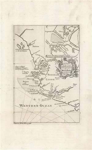 1747 Basire Map and Chart of Sierra Leone