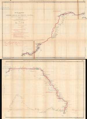 1897 War Office Map of Border between Sierra Leone and French Guinea