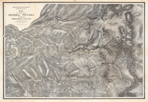 1868 Hoffmann / Gardner Map of Sierra Nevada and Yosemite Valley, California